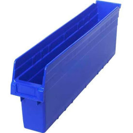 plastic nesting storage shelf bin qsb805 4-3/8"w x 23-5/8"d x 8"h blue Plastic Nesting Storage Shelf Bin QSB805 4-3/8"W x 23-5/8"D x 8"H Blue