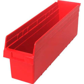plastic nesting storage shelf bin qsb806 6-5/8"w x 23-5/8"d x 8"h red Plastic Nesting Storage Shelf Bin QSB806 6-5/8"W x 23-5/8"D x 8"H Red