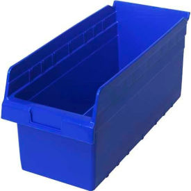 Quantum Storage Systems QSB808BL Plastic Nesting Storage Shelf Bin QSB808 8-3/8"W x 17-7/8"D x 8"H Blue image.