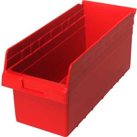 plastic nesting storage shelf bin qsb808 8-3/8"w x 17-7/8"d x 8"h red Plastic Nesting Storage Shelf Bin QSB808 8-3/8"W x 17-7/8"D x 8"H Red
