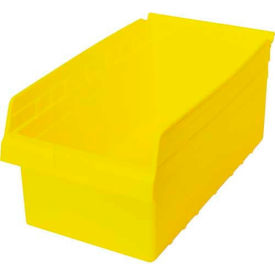 Quantum Storage Systems QSB810YL Plastic Nesting Storage Shelf Bin QSB810 11-1/8"W x 17-7/8"D x 8"H Yellow image.