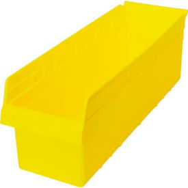 plastic nesting storage shelf bin qsb814 8-3/8"w x 23-5/8"d x 8"h yellow Plastic Nesting Storage Shelf Bin QSB814 8-3/8"W x 23-5/8"D x 8"H Yellow
