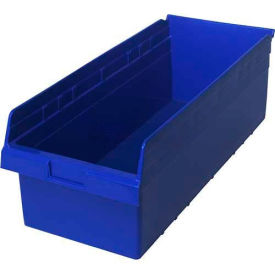 plastic nesting storage shelf bin qsb816 11-1/8"w x 23-5/8"d x 8"h blue Plastic Nesting Storage Shelf Bin QSB816 11-1/8"W x 23-5/8"D x 8"H Blue