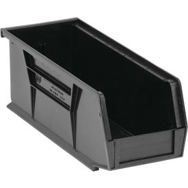 Polypropylene Ultra Hang & Stack Bin, 10-7/8"L x 4-1/8"W x 4"H, Black view 2