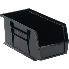 Quantum Storage® Recycled Polypropylene Ultra Hang & Stack Bin 10-7/8"L x 5-1/2"W x 5"H Black 