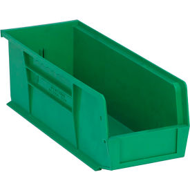 Plastic Hang & Stack Bin, 14-3/4"L x 5-1/2"W x 5"H, Green view 2