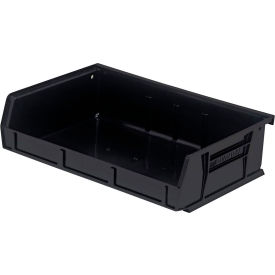 Quantum Storage® Recycled Polypropylene Ultra Hang & Stack Bin 7-3/8"L x 11"W x 3"H Black 