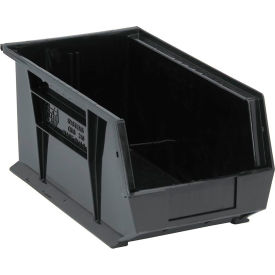 Quantum Storage® Recycled Polypropylene Ultra Hang & Stack Bin 14-3/4"L x 8-1/4"W x 7"H Black 