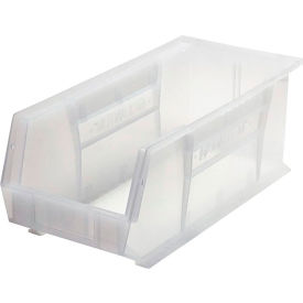 Quantum Storage® Polypropylene Ultra Hang & Stack Bin 18"L x 8-1/4"W x 7"H Clear 