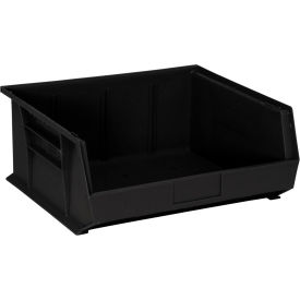 Quantum Storage® Recycled Polypropylene Ultra Hang & Stack Bin 14-3/4"L x 16-1/2"W x 7"HBlack 