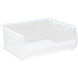 Polypropylene Ultra Hang & Stack Bin, 14-3/4"L x 16-1/2"W x 7"H, Clear view 2