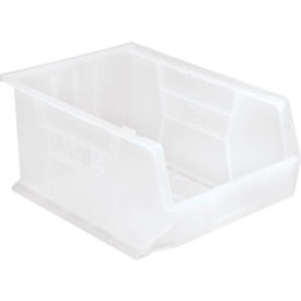 Polypropylene Ultra Hang & Stack Bin, 16"L x 11"W x 8"H, Clear view 2