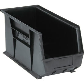 Quantum Storage® Recycled Polypropylene Ultra Hang & Stack Bin 18"L x 8-1/4"W x 9"H Black 