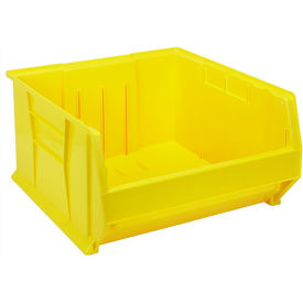 Quantum Storage Systems QUS957YL Quantum Storage 23-7/8" x 22-1/2" x 12" Hulk 24" Container, Yellow, Polypropylene image.