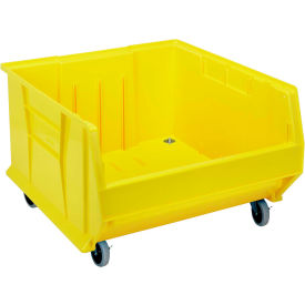 Quantum Storage Systems QUS967MOBYL Quantum Storage 23-7/8" x 22-1/2" x 12" Mobile Hulk Container, Yellow, Polypropylene image.