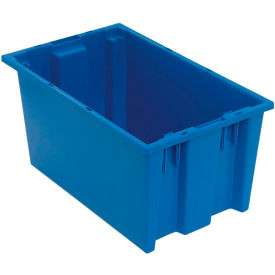 Polypropylene Stack & Nest Storage Tote, 18"L x 11"W x 9"H, Blue view 2