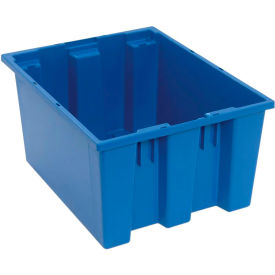 Polypropylene Stack & Nest Storage Tote, 19-1/2"L x 15-1/2"W x 10"H, Blue view 2