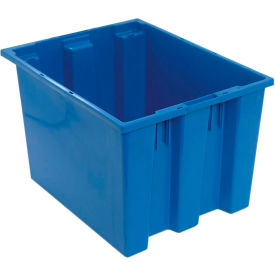Polypropylene Stack & Nest Storage Tote, 19-1/2"L x 15-1/2"W x 13"H, Blue view 2