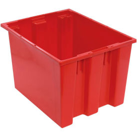 Polypropylene Stack & Nest Storage Tote, 19-1/2"L x 15-1/2"W x 13"H, Red view 2