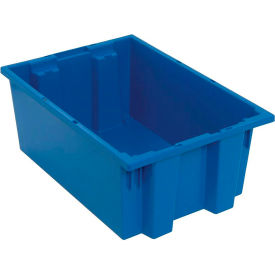 Polypropylene Stack & Nest Storage Tote, 19-1/2"L x 13-1/2"W x 8"H, Blue view 2