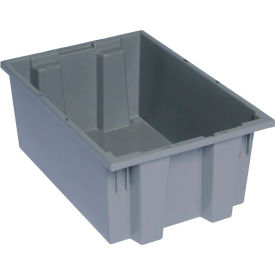 Polypropylene Stack & Nest Storage Tote, 19-1/2"L x 13-1/2"W x 8"H, Gray view 2