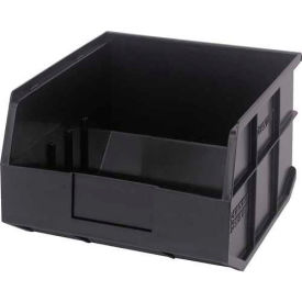 quantum plastic stackable shelf bin ssb425 11"w x 12"d x 7"h, black Quantum Plastic Stackable Shelf Bin SSB425 11"W x 12"D x 7"H, Black