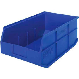 SSB465BL Quantum Plastic Stackable Shelf Bin SSB465 11"W x 18"D x 7"H, Blue