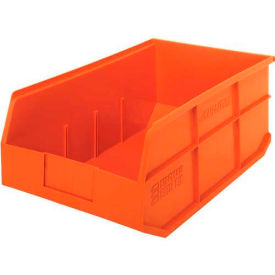 SSB465OR Quantum Plastic Stackable Shelf Bin SSB465 11"W x 18"D x 7"H, Orange
