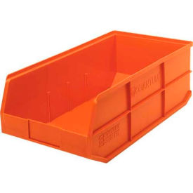SSB485OR Quantum Plastic Stackable Shelf Bin SSB485 11"W x 20-1/2"D x 7"H, Orange