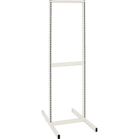 Quantum Storage Systems WS70-DS36HC Quantum® Double Sided Partition Wall Starter Unit, 36"W x 50"D x 70"H, Oyster White image.