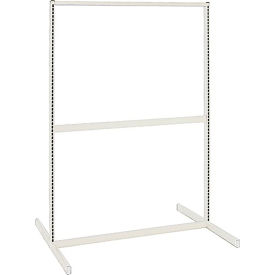 Quantum Storage Systems WS70-DS48HC Quantum® Double Sided Partition Wall Starter Unit, 48"W x 50"D x 70"H, Oyster White image.