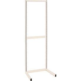 Quantum Storage Systems WS70-SS36HC Quantum® Single Sided Partition Wall Starter Unit, 36"W x 26"D x 70"H, Oyster White image.