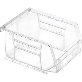 Quantum Storage Ultra Series Stack & Hang Bin 4-1/8""L x 5-3/8""W x 3""H Crystal Clear Polypropylene