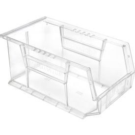 Quantum Storage Ultra Series Stack & Hang Bin 8-1/4""L x 14-3/4""W x 7""H Crystal ClearPolypropylene