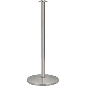 Lawrence Metal Prod. Inc QWAY314-3P Queueway Post Rope Crowd Control Queue Contemporary Stanchion, Polished Stainless Economy image.