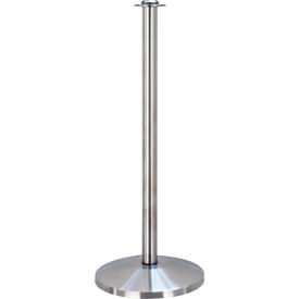 Lawrence Metal Prod. Inc QWAY314-3S Queueway Post Rope Crowd Control Queue Contemporary Stanchion, Satin Stainless Economy image.