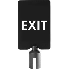 Queue Solutions Llc SB-BK-SRAD711B-22 Queue Acrylic Sign, Double Sided, "Exit" & "Exit Do Not Enter", 7"Wx11"H, Black/White image.