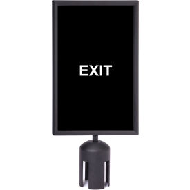 Queue Solutions Llc SF711VB-BK-SD711B-22 Queue  Acrylic Sign, Double Sided, "Exit" & "Exit Do Not Enter", 7"Wx11"H, Black/White image.