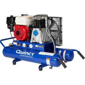QUINCY COMPRESSOR LLC 1129102812 Quincy PAT38 Portable Gas Air Compressor w/ Honda GX Engine, 5.5 HP, 8 Gallon, Wheelbarrow image.