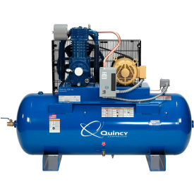QUINCY COMPRESSOR LLC 2020040875 Quincy QT™ Pro Two-Stage Air Compressor, 10 HP, 120 Gallon, Horizontal, 230V-3-Phase image.