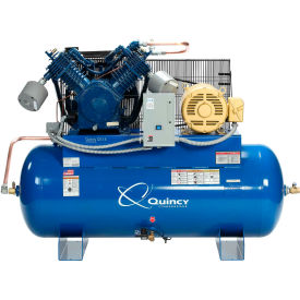 QUINCY COMPRESSOR LLC 2020040894 Quincy QT™ Max Two-Stage Air Compressor, 15 HP, 120 Gallon, Horizontal, 200V-3-Phase image.