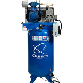 QUINCY COMPRESSOR LLC 2103D12VCB20M Quincy QT™ Max Two Stage Air Compressor, Vertical, 10 HP, 120 Gallon Capacity, 3 Phase, 200V image.