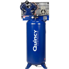 QUINCY COMPRESSOR LLC 271CS80VCB23 Quincy QT™ Pro Two Stage Air Compressor, Vertical, 7.5 HP, 80 Gallon Capacity, 1 Phase, 230V image.