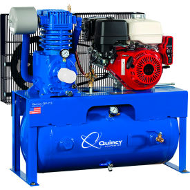 QUINCY COMPRESSOR LLC G313H30HCE Quincy QP Two-Stage Pressure Lubricated Air Compressor, 175 PSI, 13 HP, 30 Gallon Cap., Horizontal image.