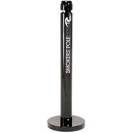 Rubbermaid Commercial Products FGR1BK Rubbermaid® Smokers Pole, Black 4"Dia. x 42-1/2"H, FGR1BK image.