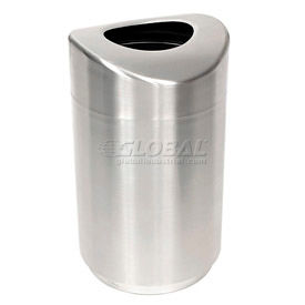 Rubbermaid Commercial Products FGR2030SSPL Rubbermaid® Stainless Steel Round Open Top Trash Can W/Plastic Liner, 30 Gallon image.