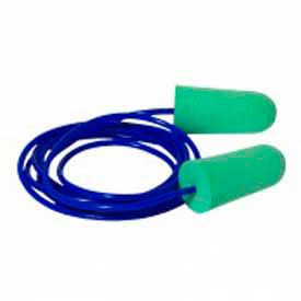 Radians Inc FP91 Radians FP91 Deflector® Disposable Foam Earplugs, 33dB, Corded, Light Green, 100/Box image.