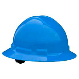 Radians Inc QHR4-BLUE Radians QHR4 Quartz™ Full Brim Hard Hat, 4 Point Ratchet, Blue image.