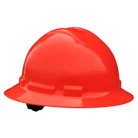 Radians Inc QHR4-RED Radians QHR4 Quartz™ Full Brim Hard Hat, 4 Point Ratchet, Red image.