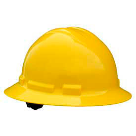 Radians Inc QHR4-YELLOW Radians QHR4 Quartz™ Full Brim Hard Hat, 4 Point Ratchet, Yellow image.